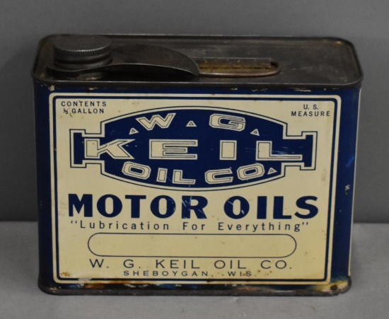W.G. Keil Motor Oils Half-Gallon Flat Can (TAC)