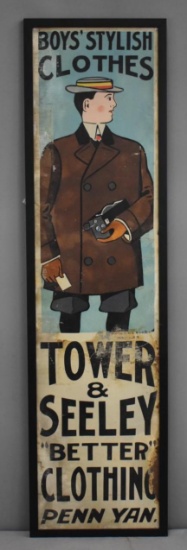 Tower & Seeley "Better Clothing" Metal Sign