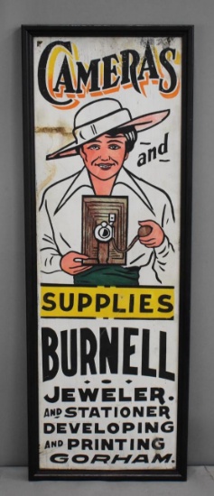 Camera and Supplies Burnell Jeweler Metal Sign