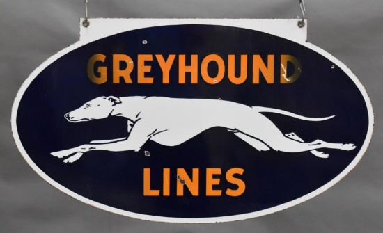 Greyhound Lines w/Logo Porcelain Sign (TAC)