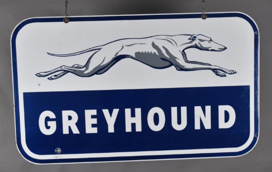 Greyhound (bus) w/Logo Porcelain Sign (TAC)