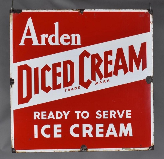 Arden Diced Cream Ready to Serve Ice Cream Porcelain Sign (TAC)