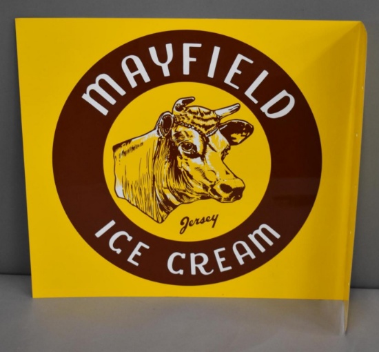 Mayfield Jersey Ice Cream w/Logo Metal Flange SIgn