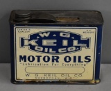 W.G. Keil Motor Oils Half-Gallon Flat Can (TAC)