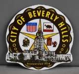 City of Beverly Hills Porcelain Truck Door Sign (TAC)