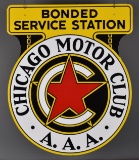 Chicago Motor Club A.A.A. Bonded Service Station Porcelain (TAC)