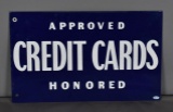 Approved Credit Cards Honored Porcelain Sign (TAC)