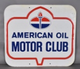 American Oil Motor Club w/Logo Metal Sign (TAC)