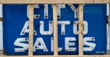 (Chevrolet) City Auto Sales Porcelain Neon Sign (TAC)