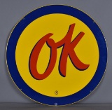 (Chevrolet) OK Porcelain Sign (TAC)