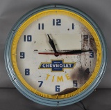 Chevrolet Time Neon Clock