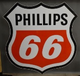 Phillips 66 (red & white) Porcelain Identification Sign (TAC)