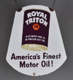 Union 76 Royal Triton Motor Oil Porcelain Sign (TAC)