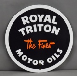 (Union 76) Royal Triton The Finest Motor Oil Porcelain Sign (TAC)