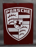 Porsche Stuttgart w/Logo Porcelain Sign (TAC) (Tested)