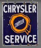 Hard to Find Chrysler Service w/Logo Porcelain Sign (TAC)