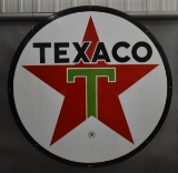 Texaco (white-T) Star Logo Porcelain Identification Sign (TAC)