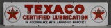 Texaco Certification Lubricants Porcelain Sign (TAC)
