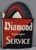 Diamond Squeegee Service Metal Flange Sign (TAC)