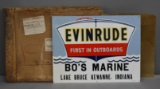 Evinrude First in Outboards w/Logo Metal Sign (TAC)