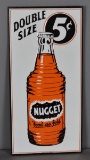 RARE Nugget Double Size w/Bottle Metal Sign (TAC)