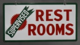 (B/A) Supervised Rest Rooms Porcelain Sign (TAC)