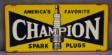 Champion Spark Plugs w/Logo Metal Sign (TAC)
