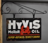 HyVis Motor Oil w/Logo Porcelain Sign (TAC)