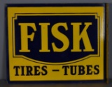 Fisk Tires Tubes Porcelain Flange Sign (TAC)