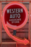 Original Western Auto Porcelain Neon Sign