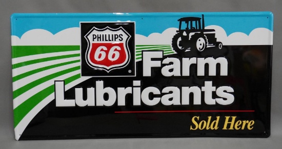 Phillips 66 Farm Lubricants Sold Here w/Logo Metal Sign (TAC)