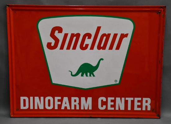 Sinclair w/Dino Logo Dinofarm Center Metal Sign (TAC)