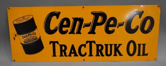 Cen-Pe-Co TracTruk Oil Metal Sign