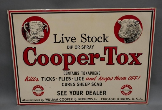 Cooper - Tox Live Stock Dip or Spray Metal Sign