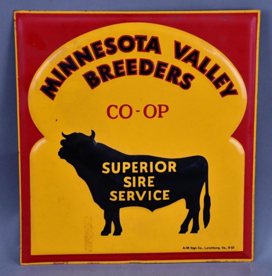 Minnesota Valley Breeders Co-op Superior Sire Service Metal Sign (TAC)