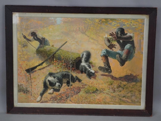 1908 Winchester "Hunting Party & Skunk" Poster
