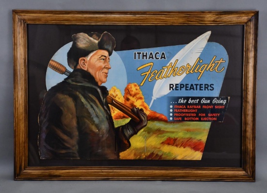 Ithaca Featherlight Repeaters Shotguns Cardboard Sign