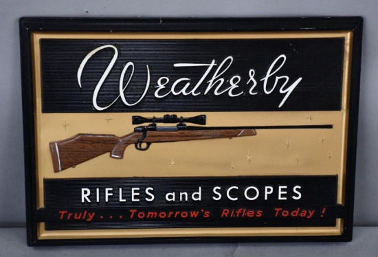 Weatherby Rifles & Scopes Plastic Sign