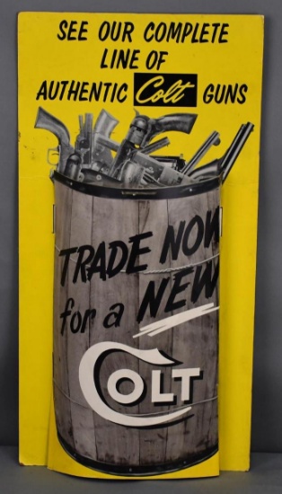 Colt "Trade Now for a New Colt" Cardboard Sign (TAC)