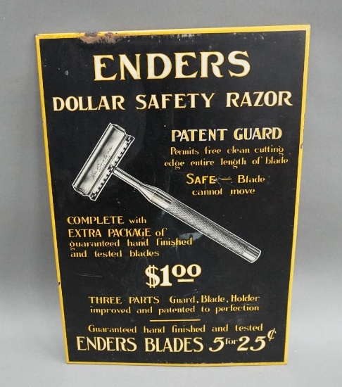 Enders Dollar Safety Razor w/Image Metal Sign (TAC)