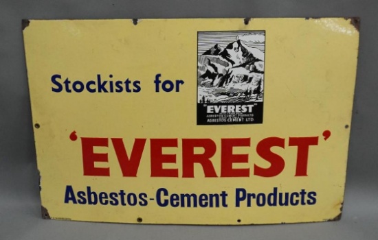 Everest "Abestos-Cement Products" Porcelain Sign (TAC)