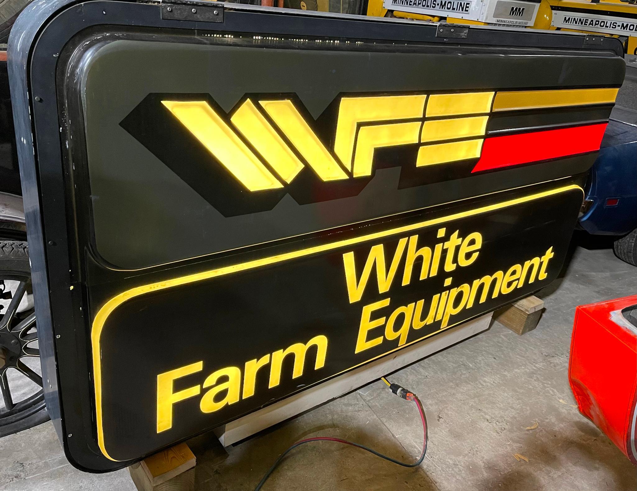 WFE White Farm Equipment Lighted Dealership Sign Proxibid