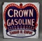 Crown Gasoline Standard Oil Company Porcelain Flange Sign (TAC)