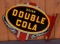 Drink Double Cola Di-Cut Art Deco Metal Flange Sign (TAC)