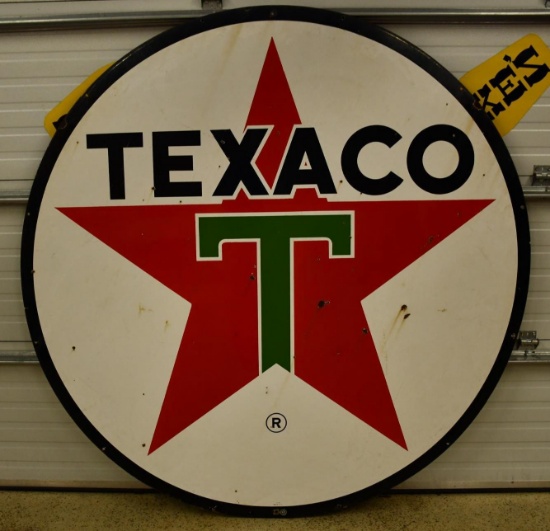 Texaco (white-T) Star Logo Porcelain Identification Sign (TAC)