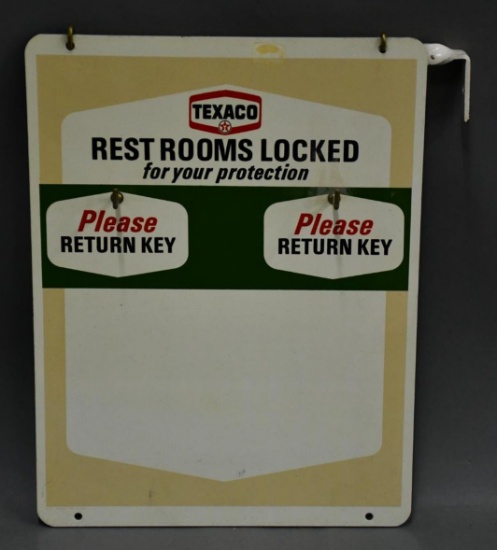 Texaco (new logo) Rest Rooms Key Holder Metal Sign (TAC)