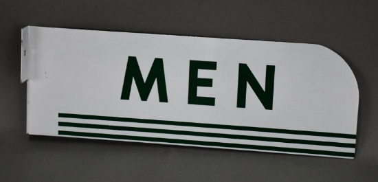 (Texaco) Men Rest Room Metal Flange Sign (TAC)