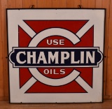 Use Champlin Oils Porcelain Service Station Sign (TAC)