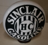 Rare Sinclair Gasoline w/small H-C Logo OPE Milk Glass Globe
