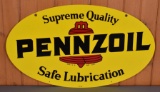 Pennzoil Safe Lubrication Metal Sign